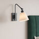 Elyon 14 inch 60 watt Matte Black Swing Arm Sconce Wall Light